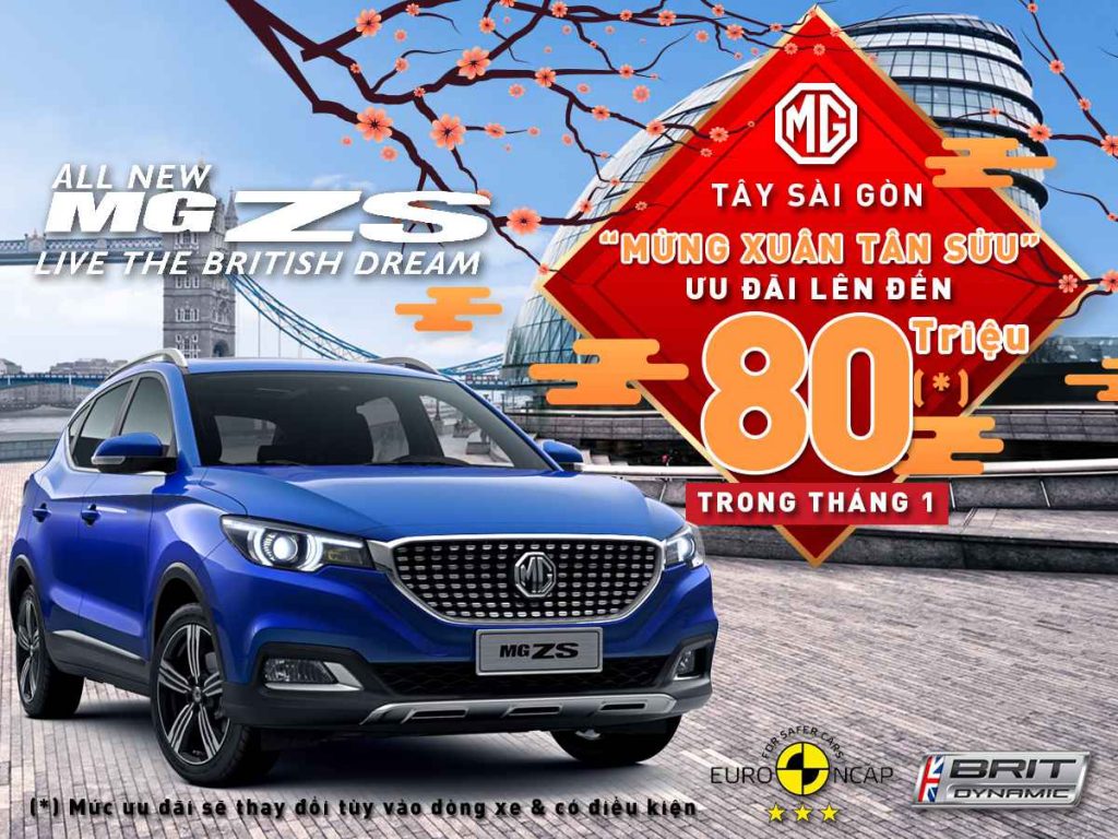 MG ZS - Ưu đãi lên đến 80,000,000 VNĐ trong tháng 1